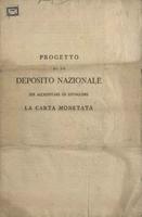 Progetto di un deposito nazionale per accreditare ed estinguere la carta monetata