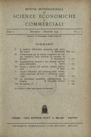 Rivista internazionale di scienze economiche e commerciali - Anno 01 N. 3-4