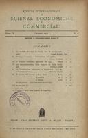 Rivista internazionale di scienze economiche e commerciali - Anno 04 N. 01