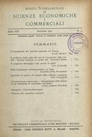 Rivista internazionale di scienze economiche e commerciali - Anno 08 N. 09