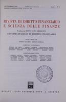 Rivista di diritto finanziario e scienza delle finanze. 1991, Anno 50, settembre, n.3