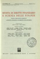 Rivista di diritto finanziario e scienza delle finanze. 1992, Anno 51, settembre, n.3