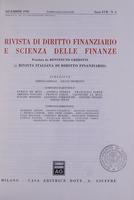 Rivista di diritto finanziario e scienza delle finanze. 1998, Anno 57, dicembre, n.4