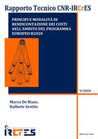 Principi e modalità di rendicontazione dei costi nell’ambito del Programma Europeo H2020