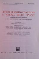 Rivista di diritto finanziario e scienza delle finanze. 1999, Anno 58, marzo, n.1