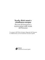 Scuola, diritti umani e cittadinanza europea. Percorsi di formazione e ricerca-azione nelle scuole del Piemonte