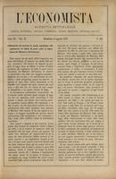 L'economista: gazzetta settimanale di scienza economica, finanza, commercio, banchi, ferrovie e degli interessi privati - A.03 (1876) n.118, 6 agosto