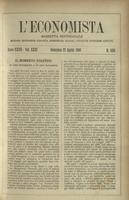 L'economista: gazzetta settimanale di scienza economica, finanza, commercio, banchi, ferrovie e degli interessi privati - A.27 (1900) n.1355, 22 aprile