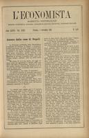 L'economista: gazzetta settimanale di scienza economica, finanza, commercio, banchi, ferrovie e degli interessi privati - A.28 (1901) n.1435, 3 novembre