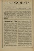 L'economista: gazzetta settimanale di scienza economica, finanza, commercio, banchi, ferrovie e degli interessi privati - A.41 (1914) n.2101, 9 agosto