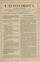 L'economista: gazzetta settimanale di scienza economica, finanza, commercio, banchi, ferrovie e degli interessi privati - A.42 (1915) n.2135, 4 aprile
