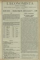 L'economista: gazzetta settimanale di scienza economica, finanza, commercio, banchi, ferrovie e degli interessi privati - A.45 (1918) n.2298, 19 maggio