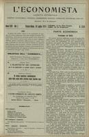 L'economista: gazzetta settimanale di scienza economica, finanza, commercio, banchi, ferrovie e degli interessi privati - A.46 (1919) n.2359, 20 luglio