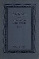 Annali della Fondazione Luigi Einaudi Volume 1 Anno 1967
