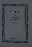 Annali della Fondazione Luigi Einaudi Volume 7 Anno 1973