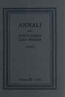 Annali della Fondazione Luigi Einaudi Volume 15 Anno 1981
