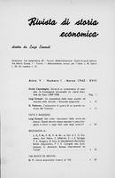 Rivista di storia economica. A.05 (1940) n.1, Marzo