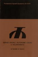 Servizi sociali: autonomie locali e volontariato. Un'ipotesi di lavoro