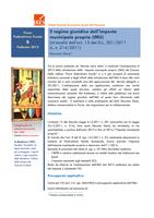 Il regime giuridico dell'imposta municipale propria (IMU). Un'analisi dell'art. 13 del D.L. 201/2011 (L. n. 214/2011)