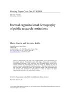 Internal organizational demography of public research institutions