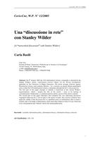 Una 'discussione in rete' con Stanley Wilder (A 'networked discussion' with Stanley Wilder)