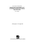 'Workforce Investment Act'. La riforma dei servizi per l'impiego negli Stati Uniti