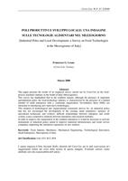 Poli produttivi e sviluppo locale: una indagine sulle tecnologie alimentari nel Mezzogiorno (Industrial Poles and Local Development: a Survey on Food Technologies in the Mezzogiorno of Italy)