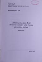 Utilizzo e rilevanza degli strumenti statistici nella ricerca economico-sociale