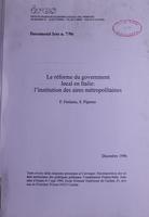 Le réforme du government local en Italie: l'institution des aires métropolitaines