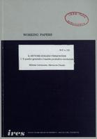 Il settore edilizio piemontese : 1. Il quadro generale e l'assetto produttivo territoriale