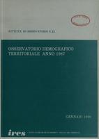 Osservatorio demografico territoriale anno 1987