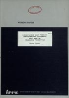 L'occupazione nella pubblica amministrazione in Piemonte negli anni '80 : tendenze e prospettive