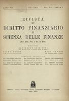 Rivista di diritto finanziario e scienza delle finanze. 1943, Anno 7, Volume 7, Parte 1