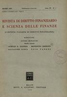 Rivista di diritto finanziario e scienza delle finanze. 1950, Anno 9, N.1, marzo