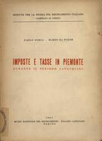 Imposte e Tasse in Piemonte durante il periodo cavouriano