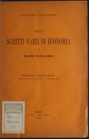 Gli scritti varii di economia di Maffeo Pantaleoni