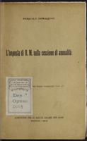 L'imposta di R. M. sulla cessione di annualità