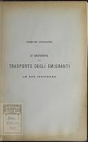 L'imposta sul trasporto degli emigranti e la sua incidenza