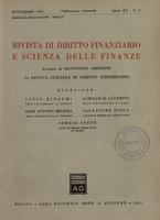 Rivista di diritto finanziario e scienza delle finanze. 1961, Anno 20, n.3, settembre