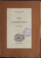 Saggi di economia rurale