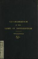 An essay on the co-ordination of the laws of distribution