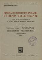 Rivista di diritto finanziario e scienza delle finanze. 1962, Anno 21, n.4, dicembre