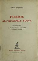 Premesse all'economia nuova