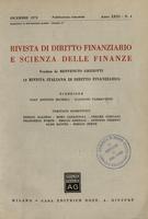 Rivista di diritto finanziario e scienza delle finanze. 1972, Anno 31, n.4, dicembre