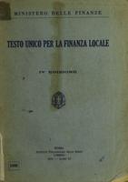 Testo unico per la finanza locale