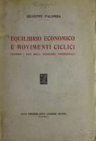 Equilibrio economico e movimenti ciclici secondo i dati della sociologia sperimentale