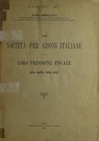 Societa per azioni italiane e la loro pressione fiscale alla vigilia della crisi