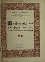 La dinamica patrimoniale nell'odierna economia capitalistica