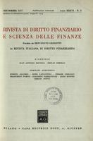 Rivista di diritto finanziario e scienza delle finanze. 1977, Anno 36, n.3, settembre