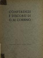 Conferenze e discorsi di O. M. Corbino